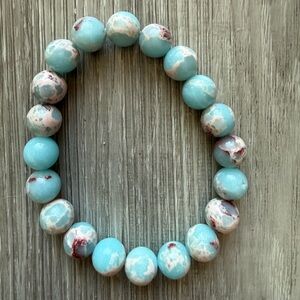 Conscious Items Empaths Sheild - Aqua Terra Jasper Bracelet